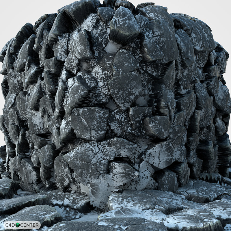 4k Rocky Muddy Ground Snow 01 C4d Material C4dcenter