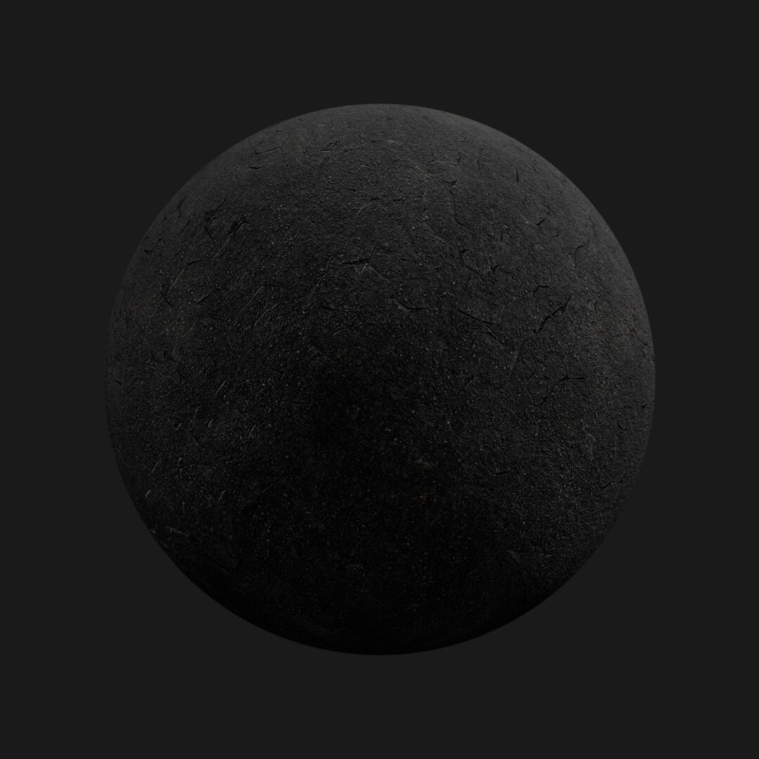 4K Black Asphalt 01-Cracked-C4D Material