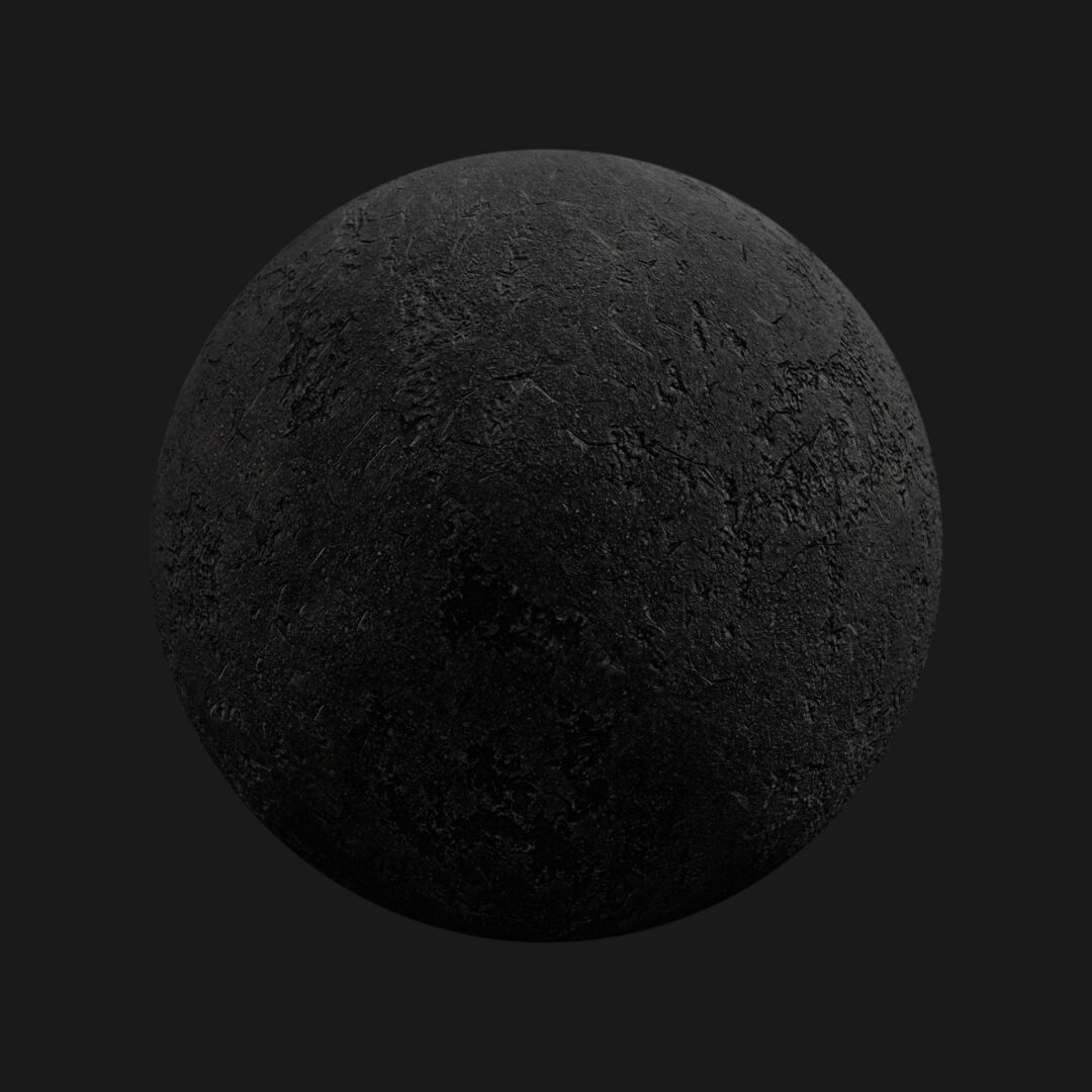 4K Black Asphalt 01-Damaged-C4D Material