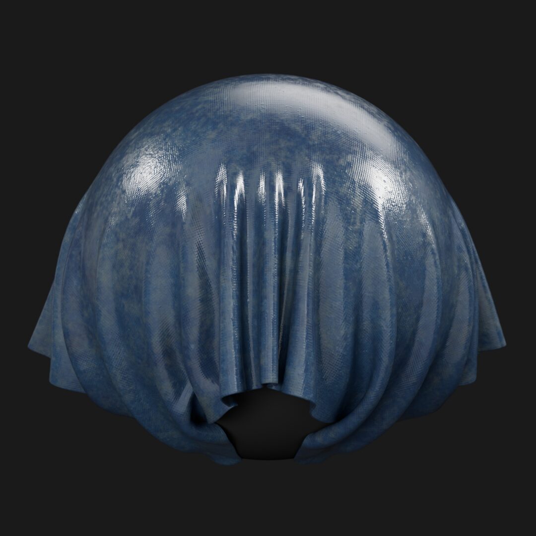 Blue Heavy Duty Tarp Dirty-C4D Material
