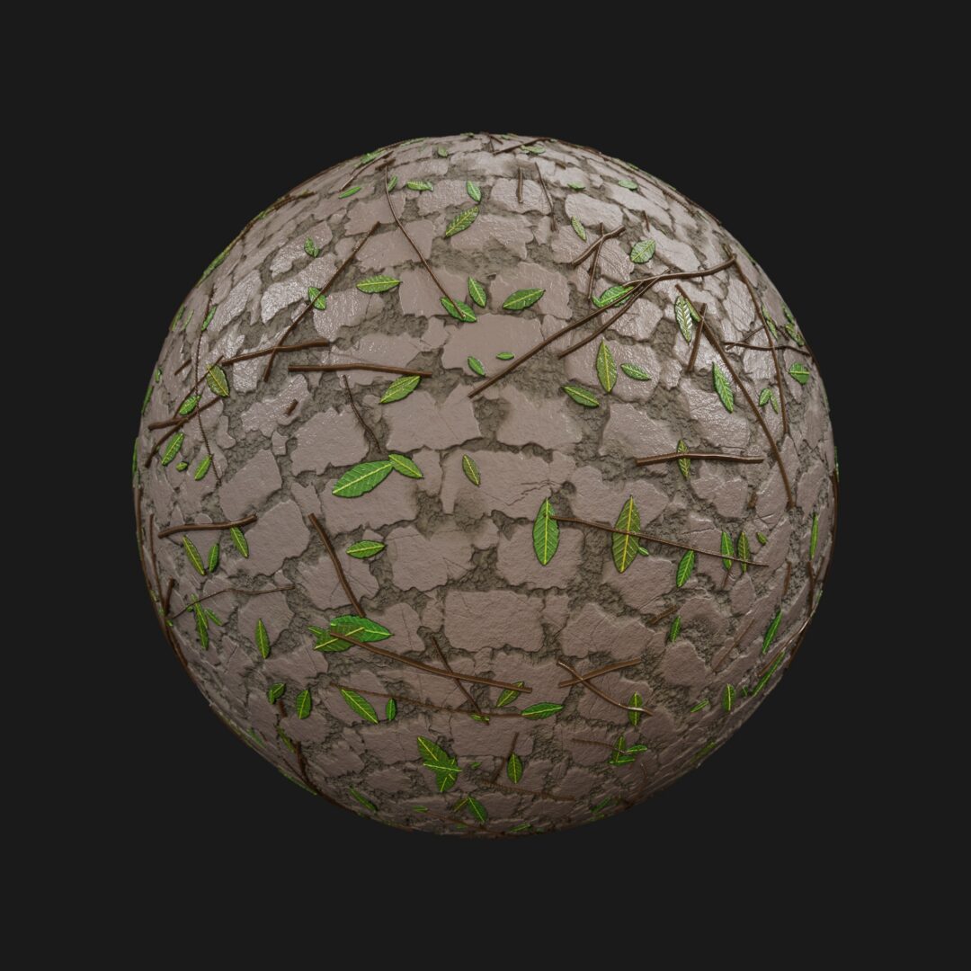 Brick Twigs and Leaves 01-C4D Material