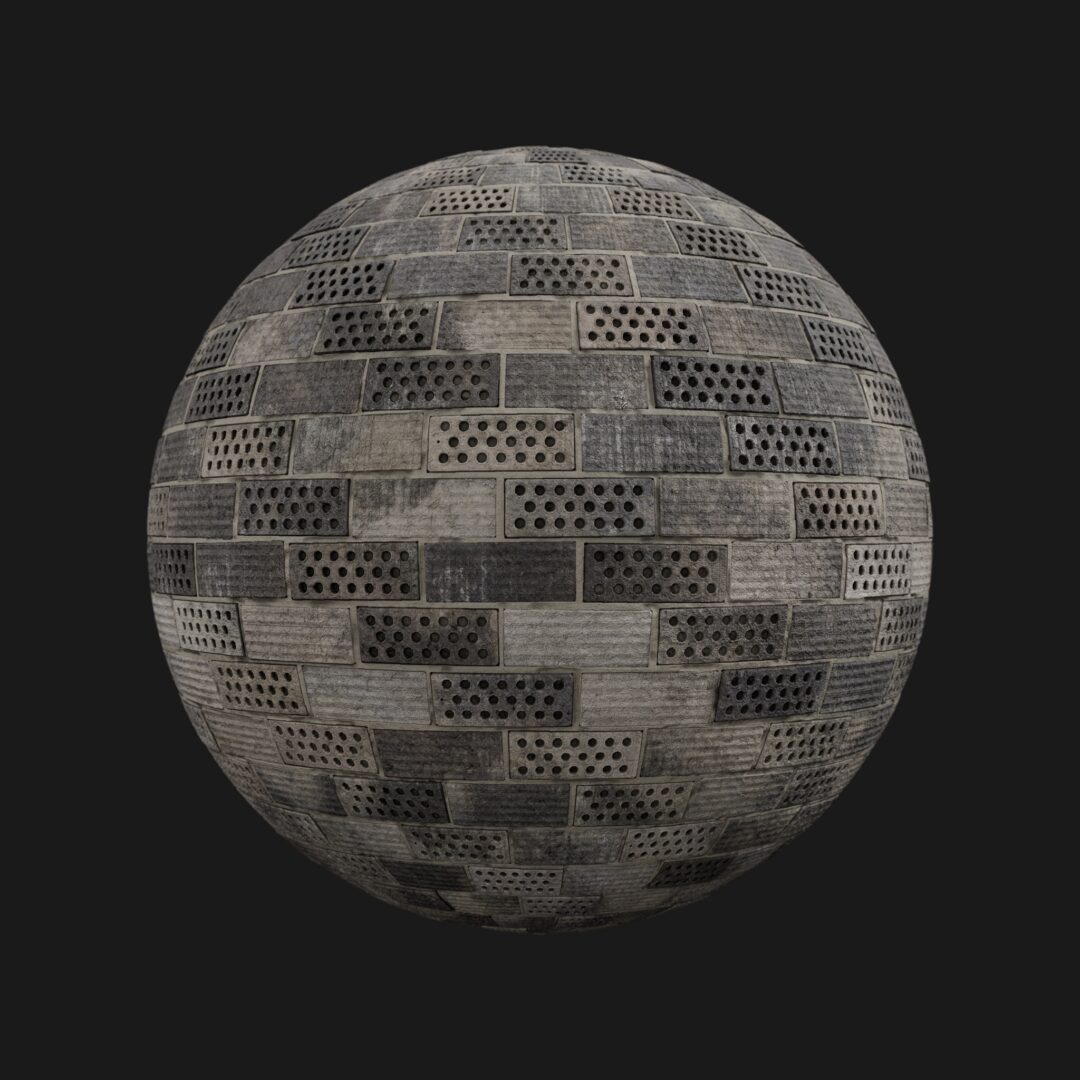 4K Perforated Brick Wall 02-C4D Material