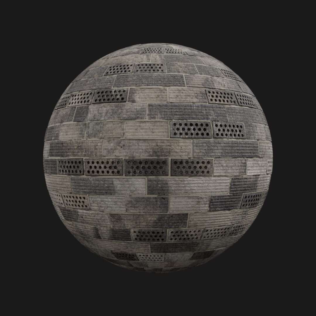 4K Perforated Brick Wall 03-C4D Material