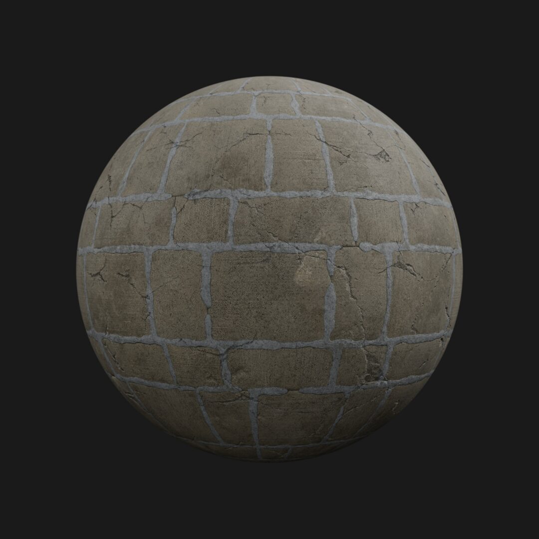 4K Cement Block Wall-C4D Material