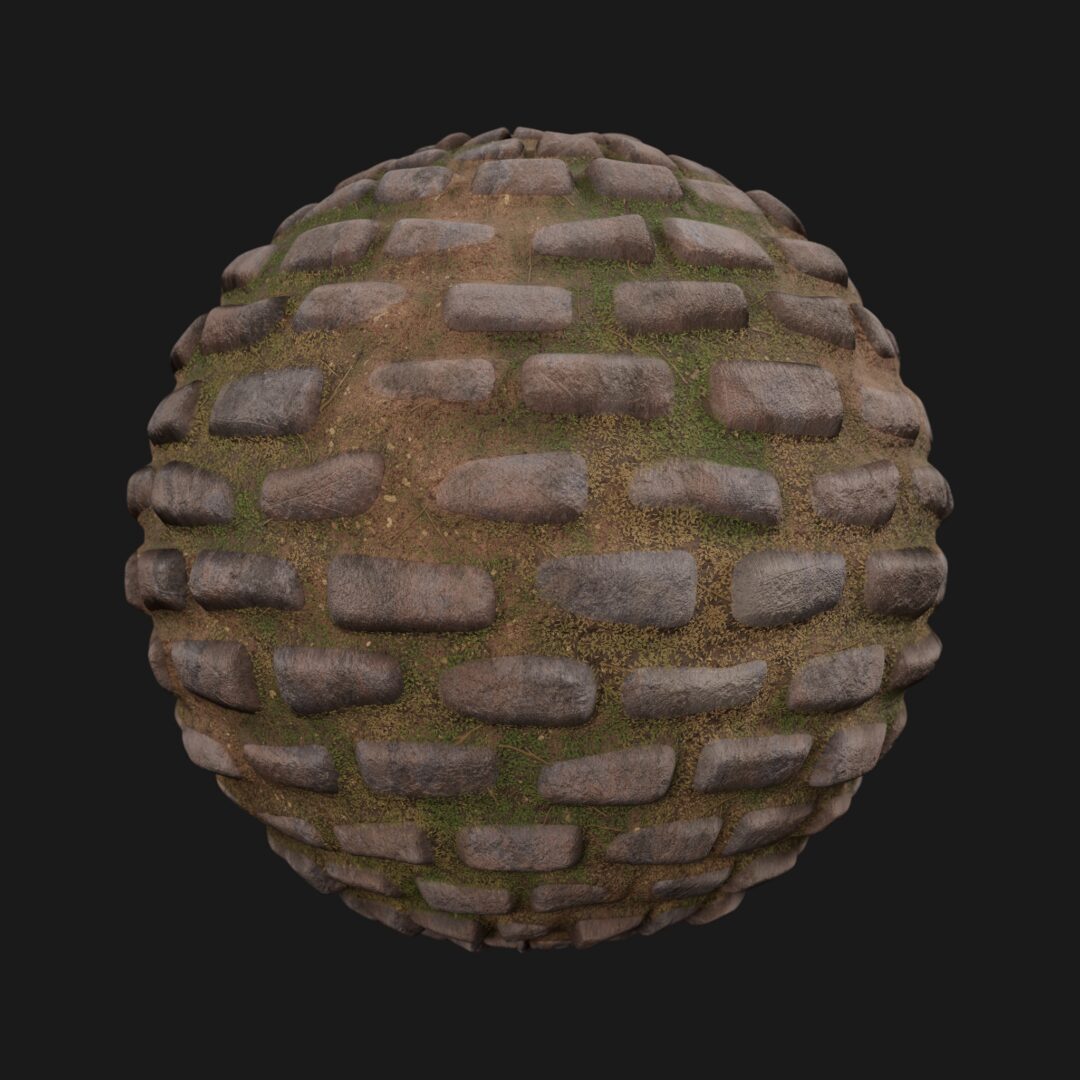 4K Cobblestone Ground 01-C4D Material