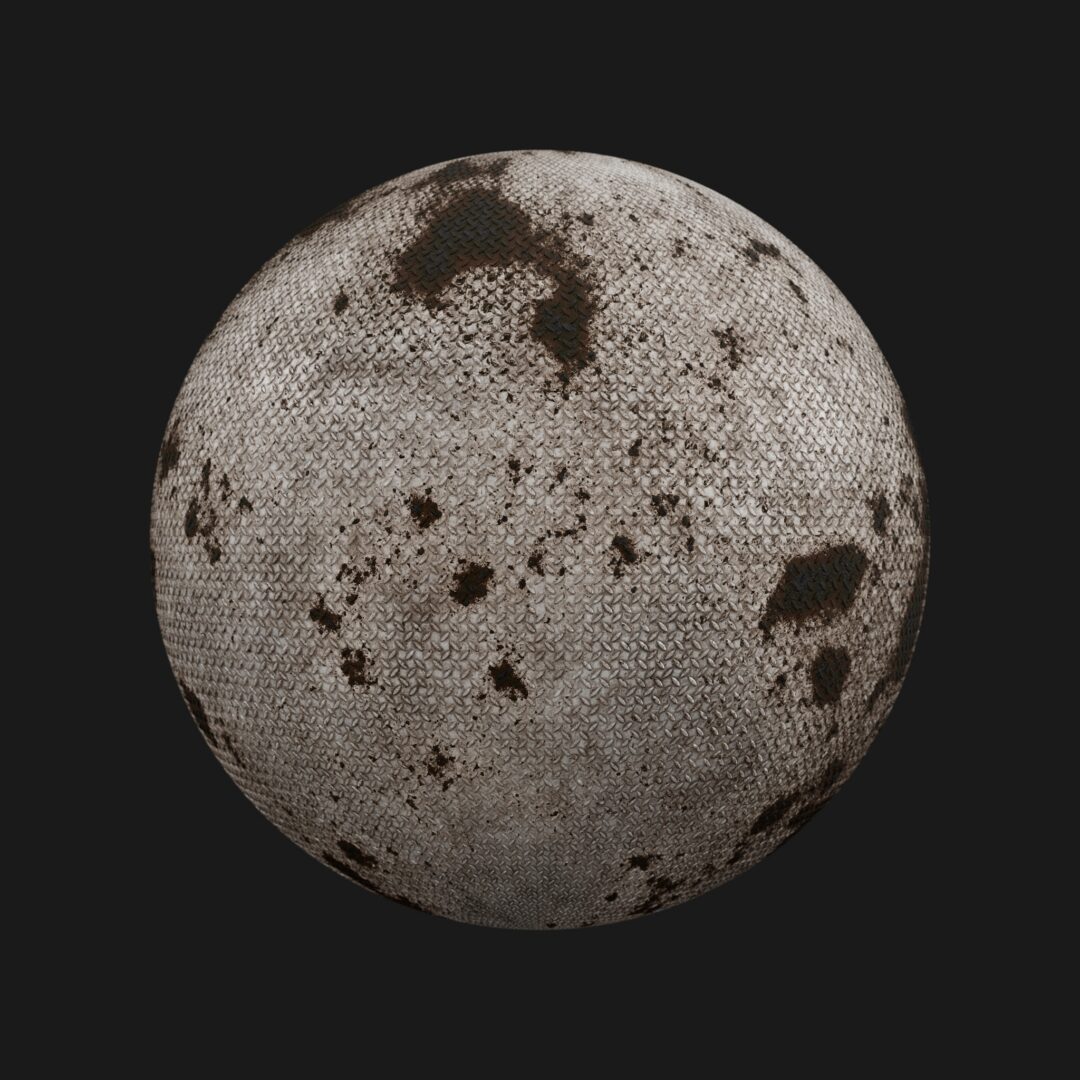 4K Diamond Plate-Rusted-C4D Material