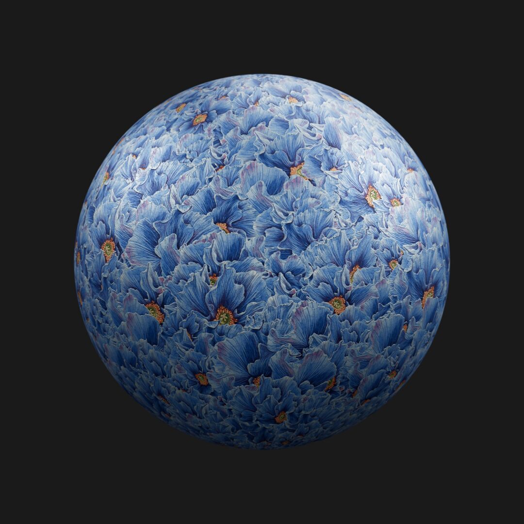 4K Flower Metal Pattern 01-C4D Material