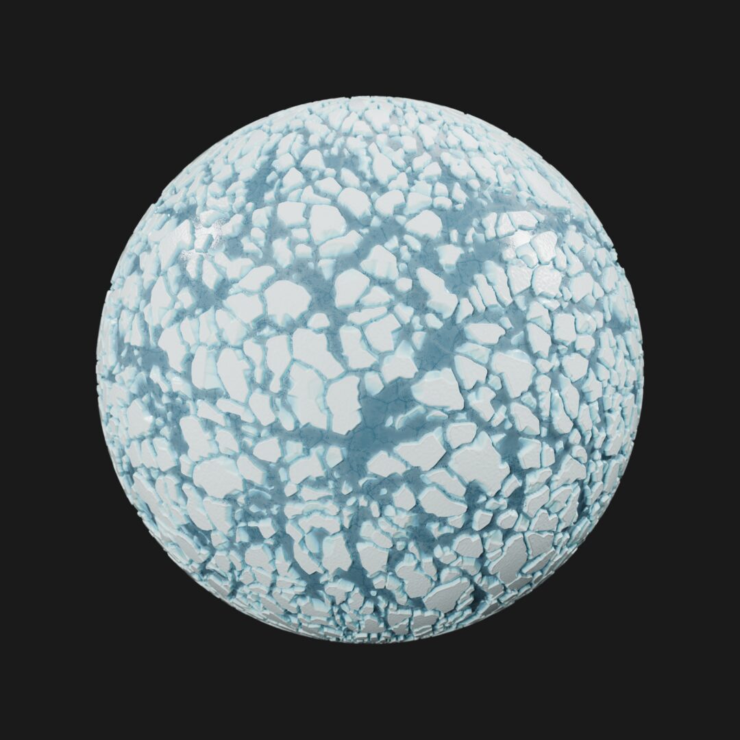 4K Frozen Lake Broken Ice-C4D Material