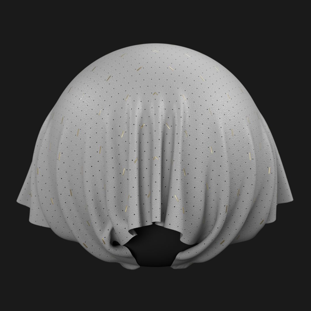 4K Generic Leather Perforated 03-C4D Material