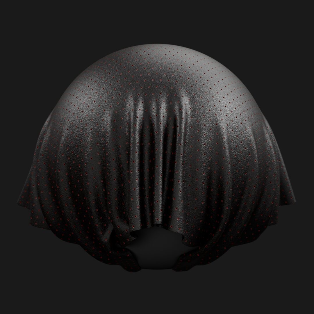 4K Generic Leather Perforated 04-C4D Material