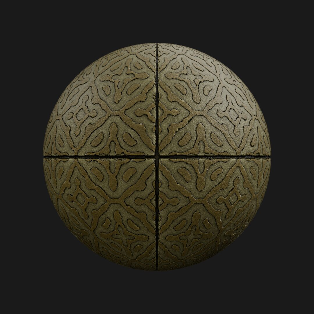 4K Geo Pattern Cement Tile 02-C4D Material