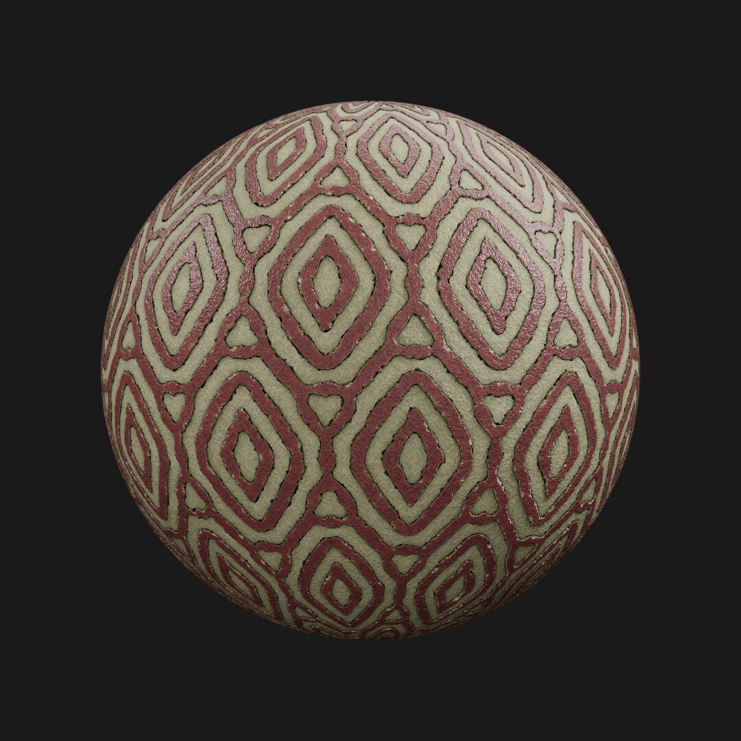 4K Geo Pattern Cement Tile 04-C4D Material