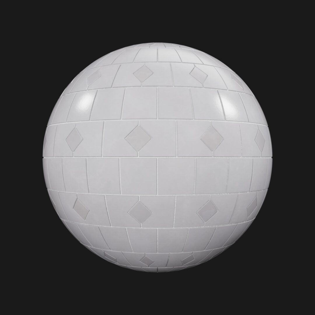 4K Light Grey Clean Tile 02-C4D Material
