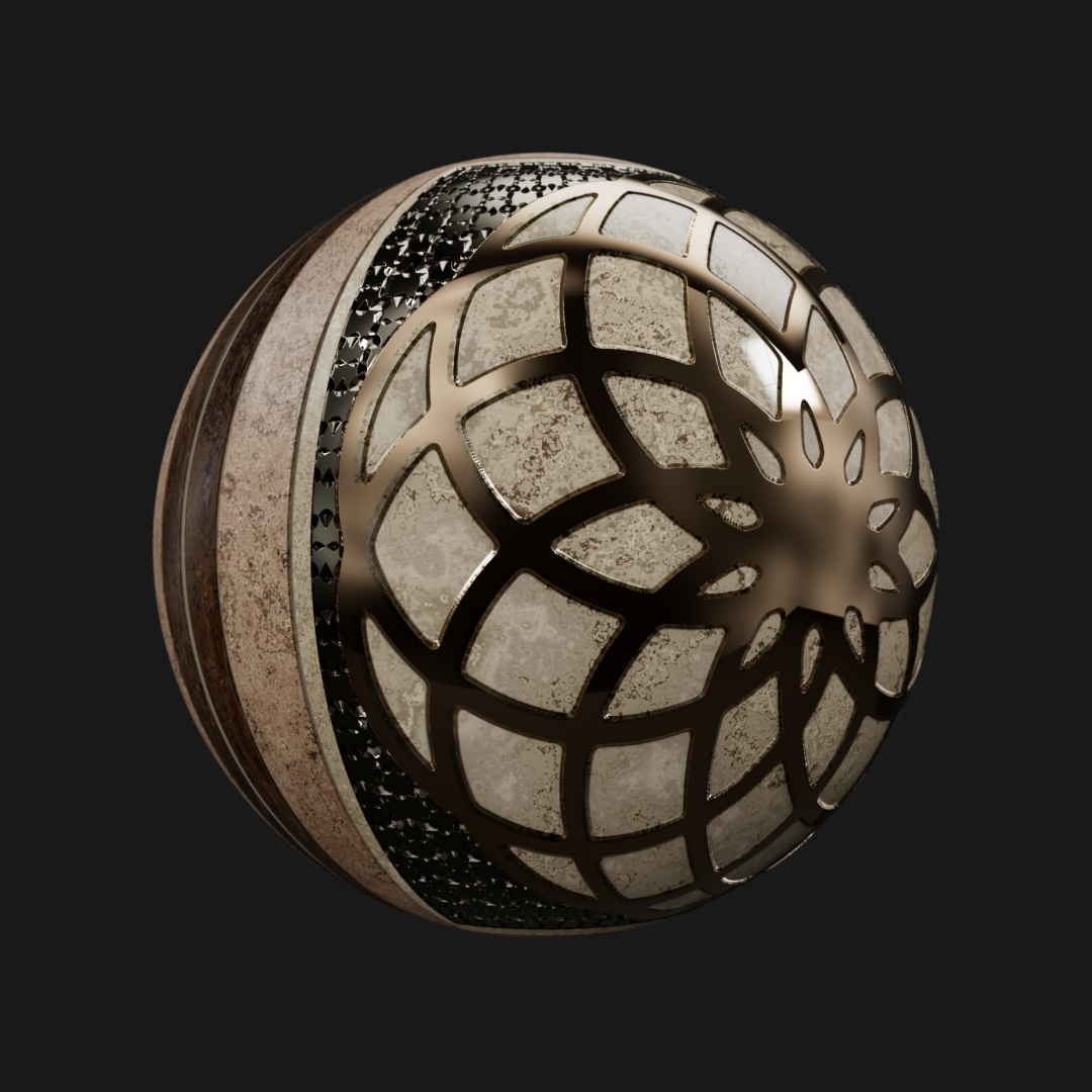 4K Luxury Tile 01-C4D Material