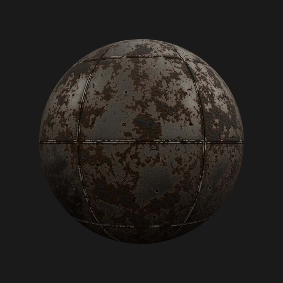 4K Metal Panel 02 Rusty-C4D Material
