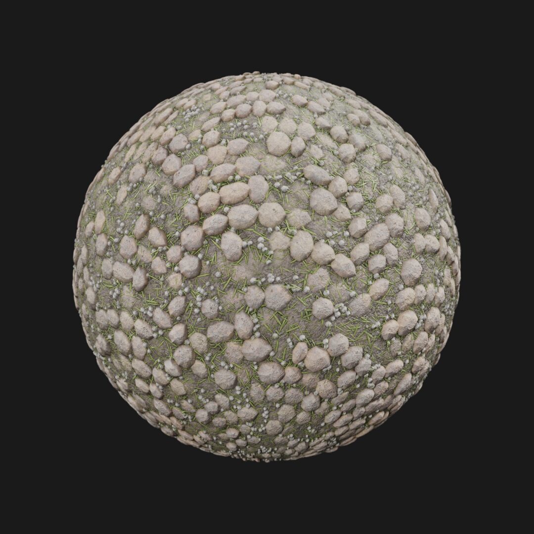 4K Old Arc Pavement Ground-C4D Material