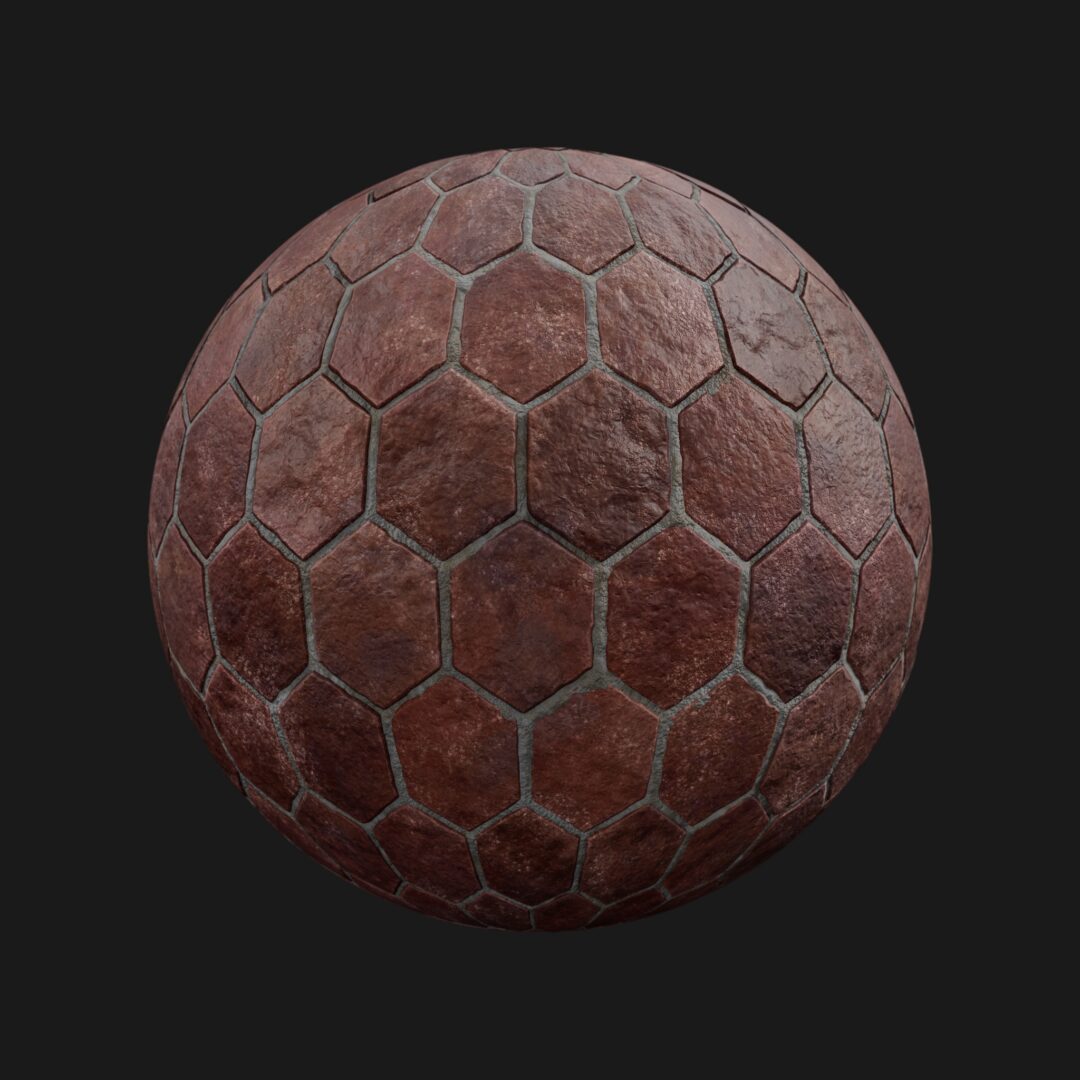 4K Old Brick Hex 01-C4D Material