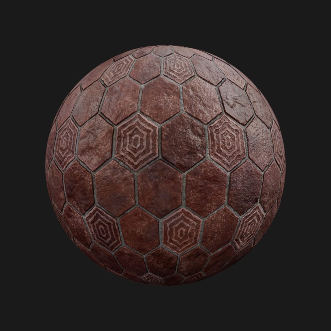 4K Old Brick Hex 02-C4D Material