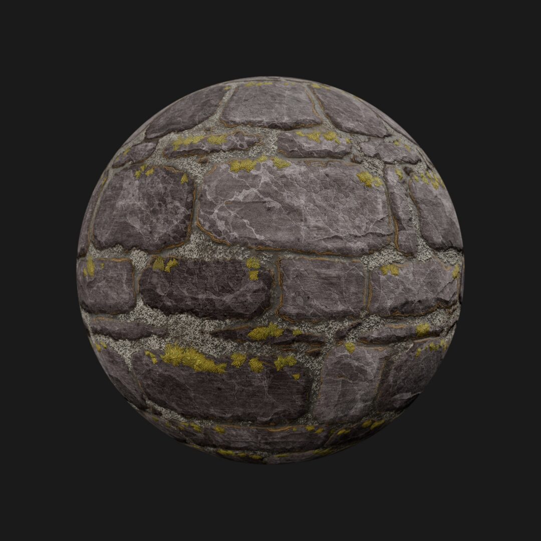 4K Old Castle Wall-C4D Material