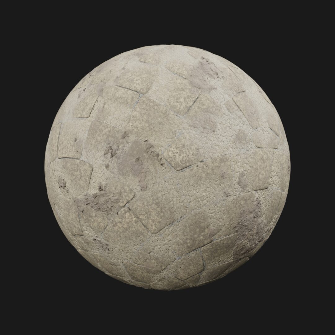 4K Old Muddy Fan Tiles-C4D Material