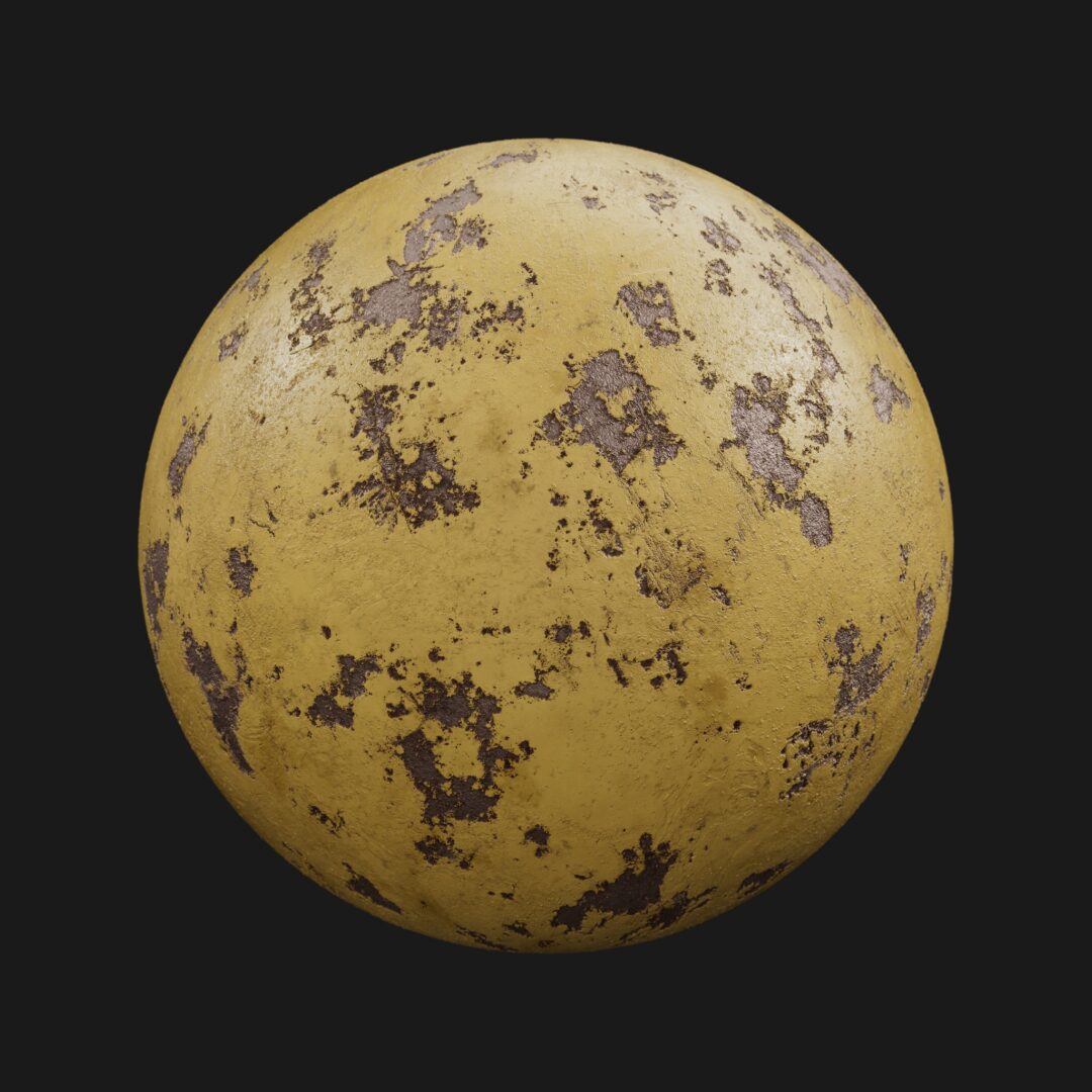 4K Old Painted Metal 01-C4D Material