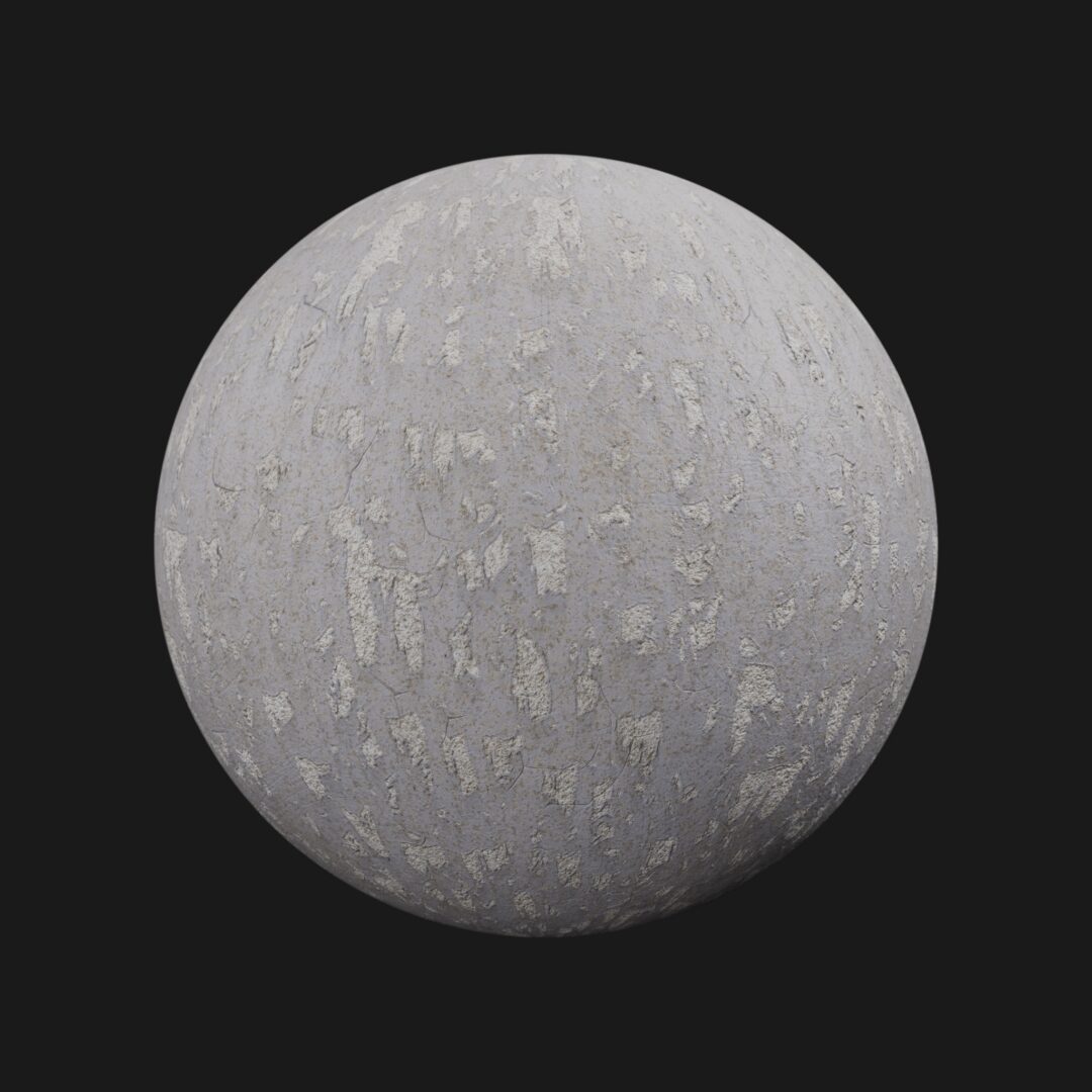 4K Old Paint Peeled Wall 01-Dirty-C4D Material