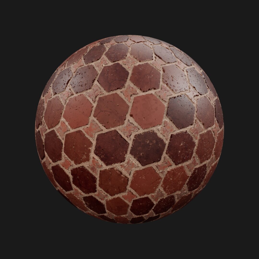 4K Terracotta Tile Old-C4D Material