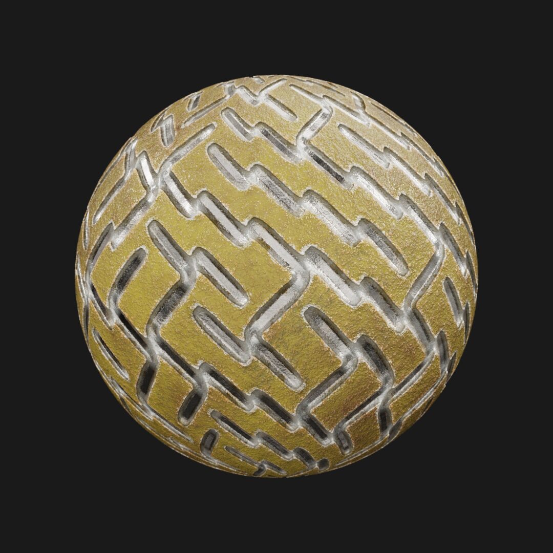 4K Painted Metal Pattern 01-C4D Material