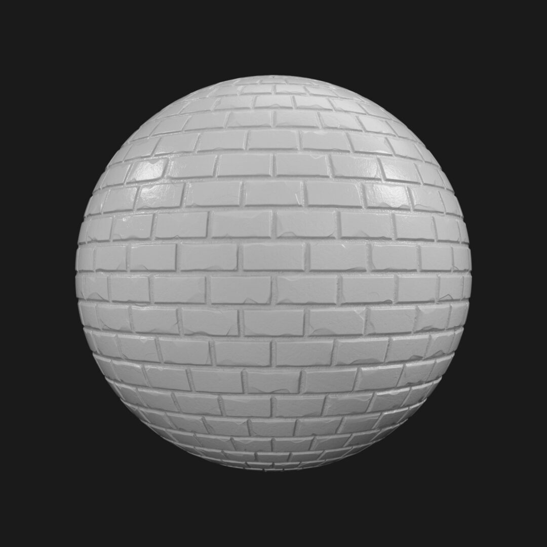 Painted White Bricks Clean-C4D Material