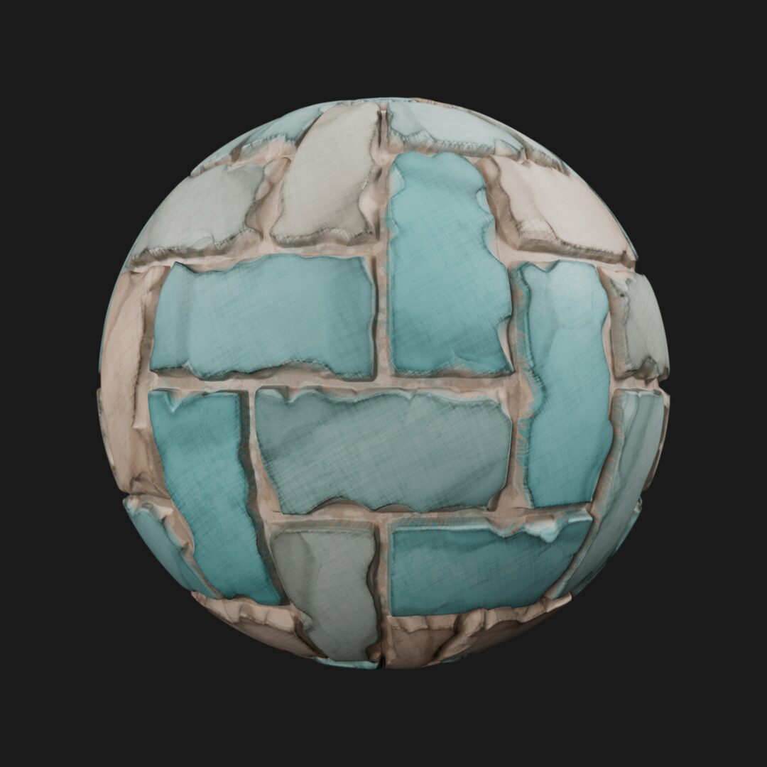 4K Stylized Pastel Herringbone 01-C4D Material