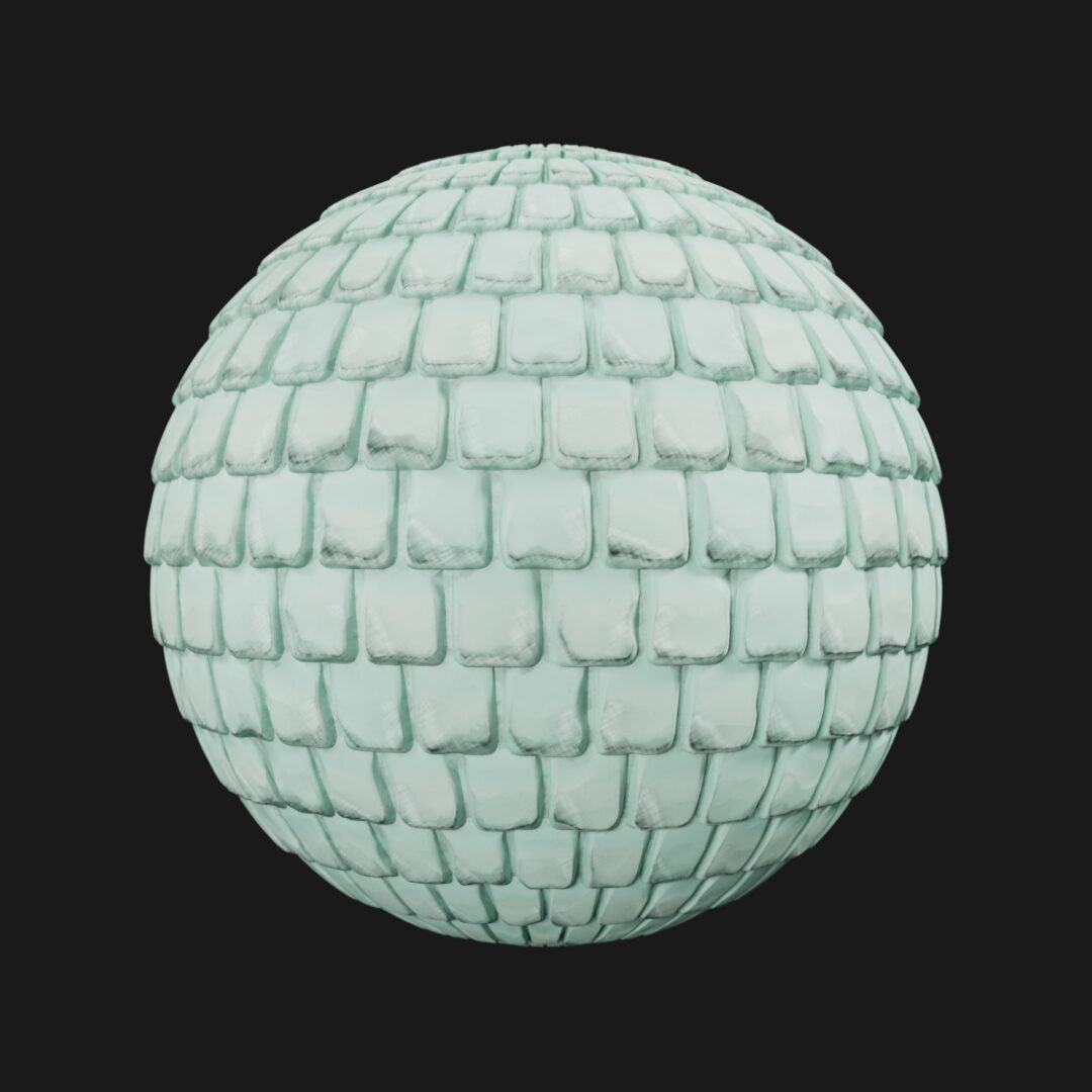 4K Stylized Pastel Roof Tiles 02-C4D Material