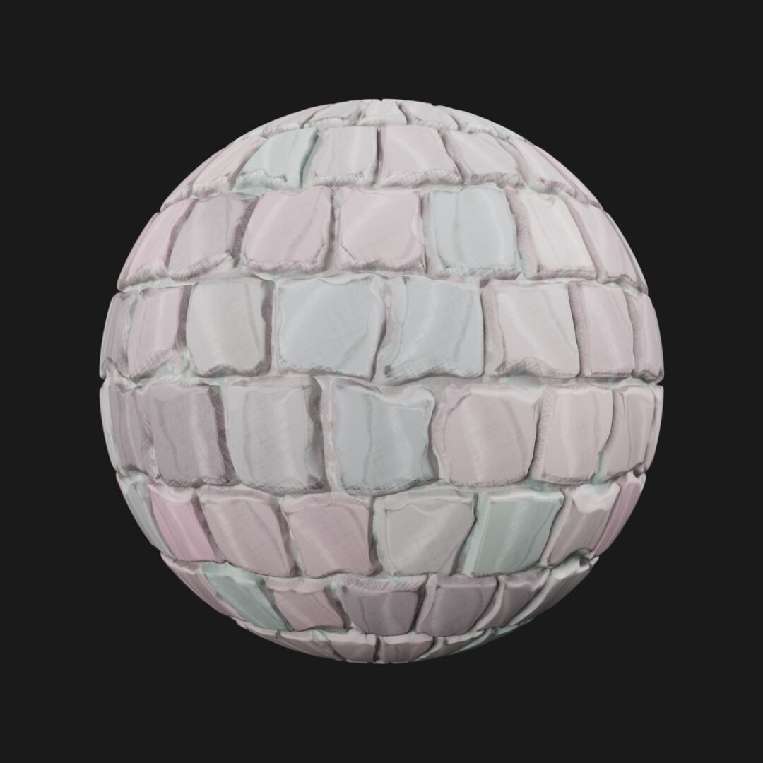 4K Stylized Pastel Tiles 01-C4D Material