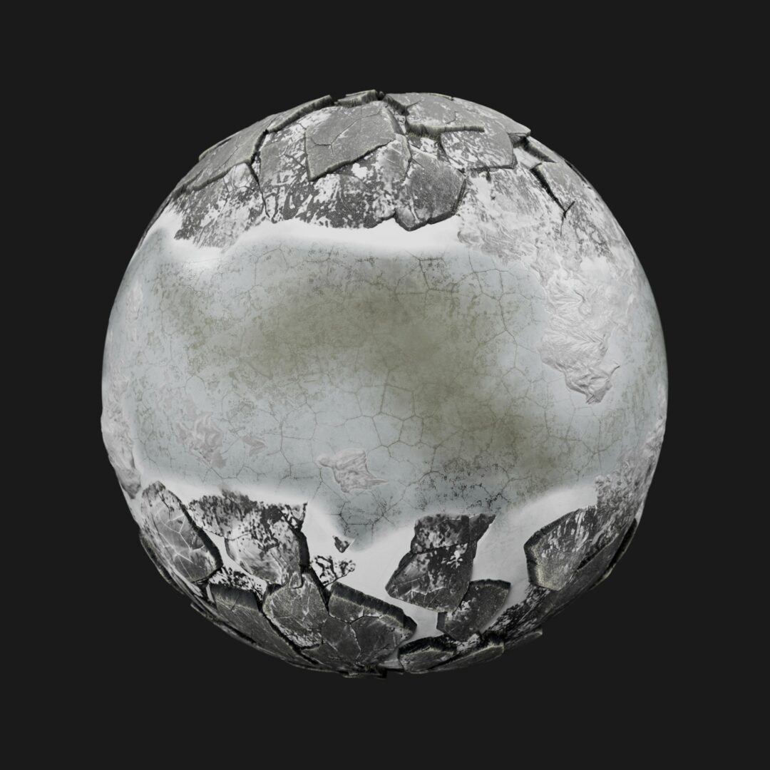 4K Rocky Muddy Creek Snow 01-C4D Material