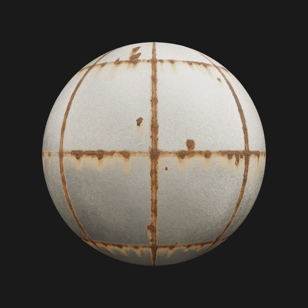 4K Rusted Metal Panel 01-C4D Material