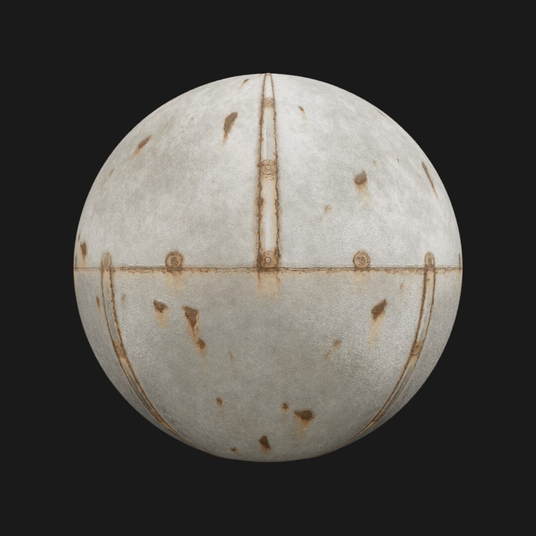 4K Rusted Metal Panel 03-C4D Material
