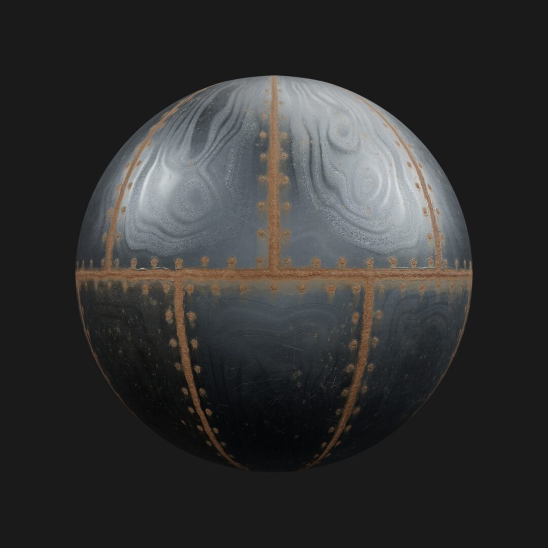 4K Rusted Metal Panel 04-C4D Material