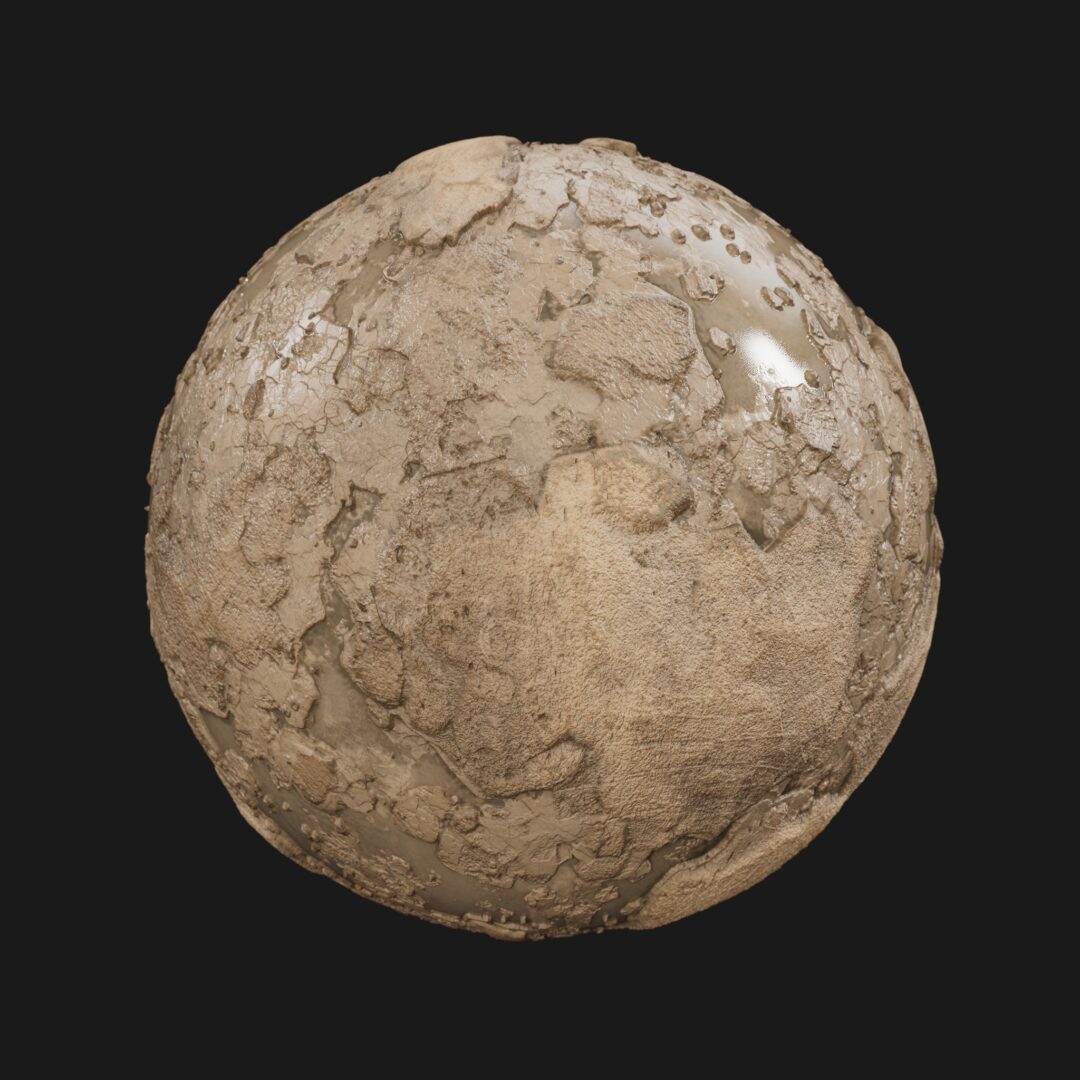 Sandy Rocks with Water-C4D Material