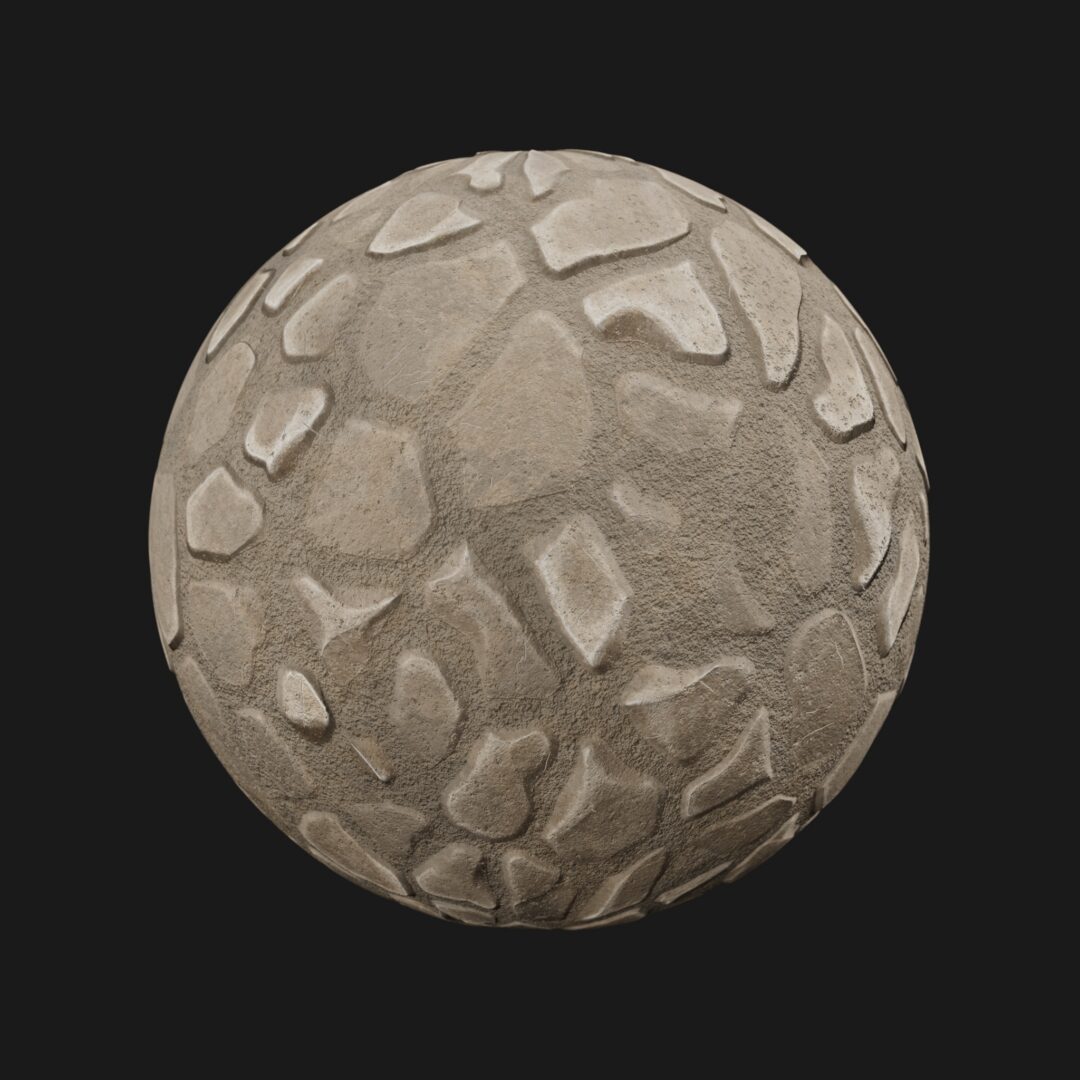 4K Stone Pathway Old-C4D Material