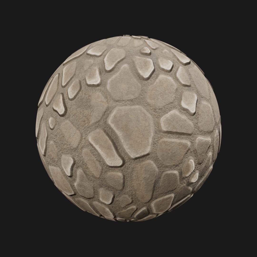 4K Stone Pathway Used-C4D Material