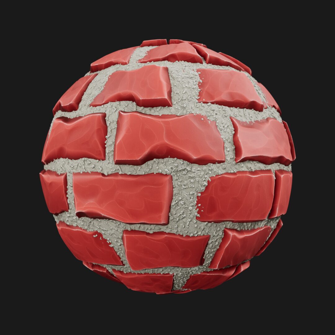 4K Stylized Brick 10-C4D Material