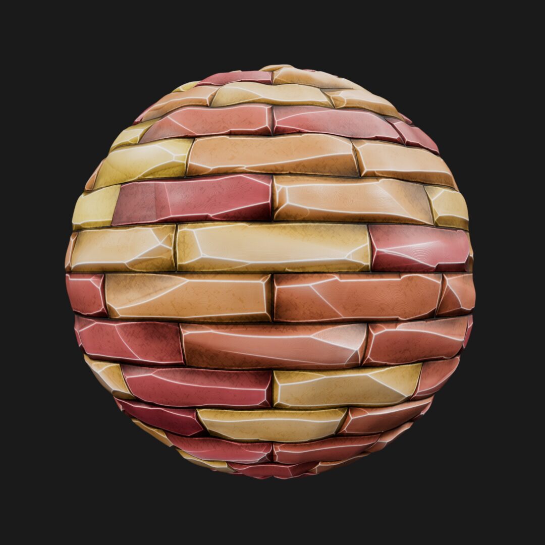 4K Stylized Brick 12-C4D Materials