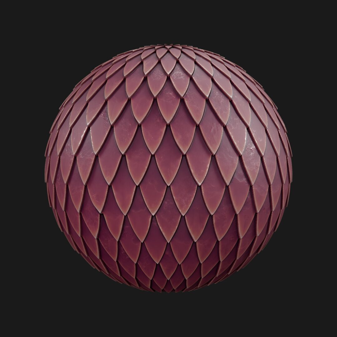 4K Stylized Metal Scales 01-C4D Material