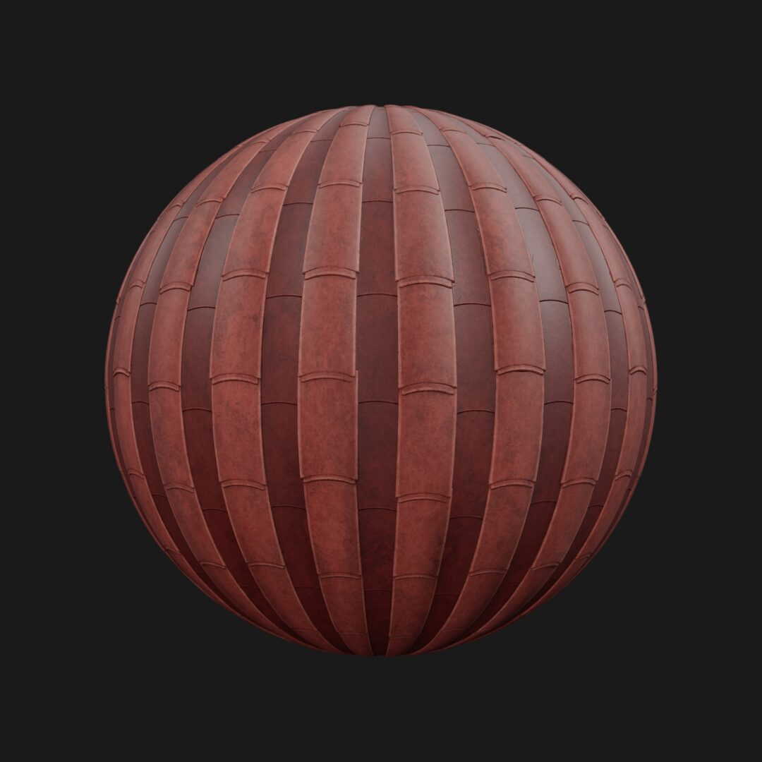 4K Stylized Roof Tile 01-Clean-C4D Material