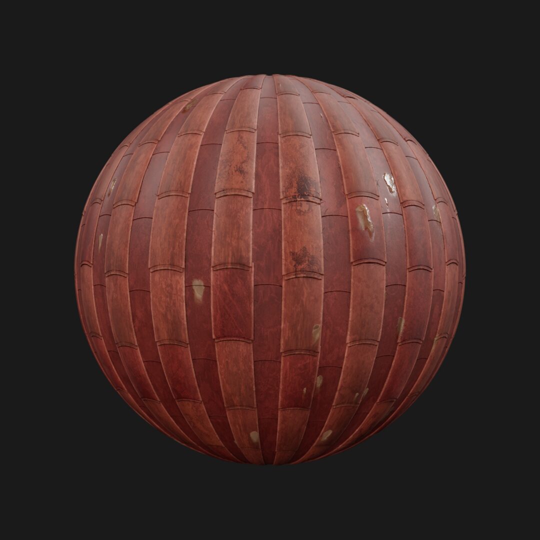 4K Stylized Roof Tile 01-Dirty-C4D Material