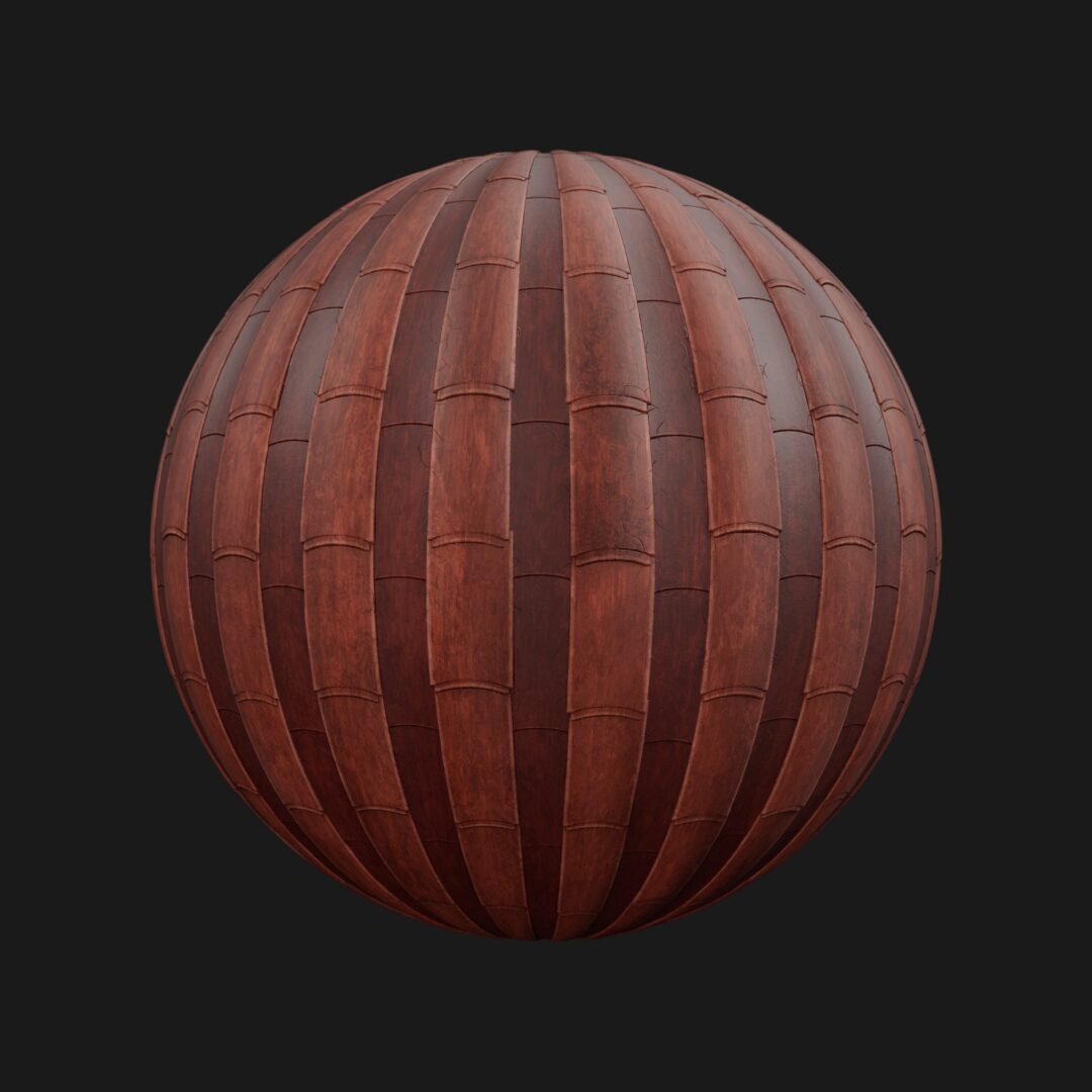 4K Stylized Roof Tile 01-Dirty V2-C4D Material