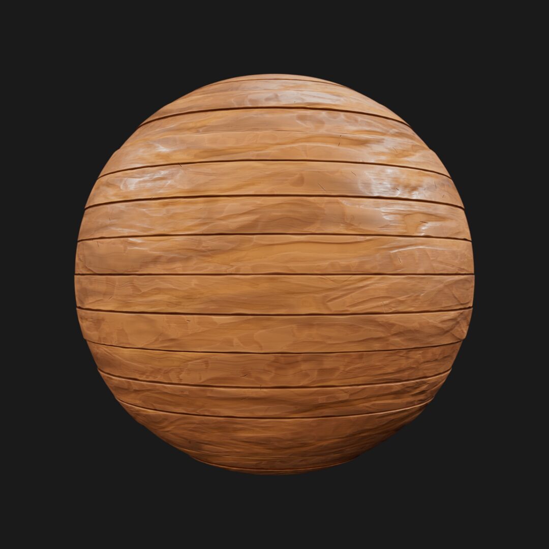4K Stylized Wood 03-C4D Material