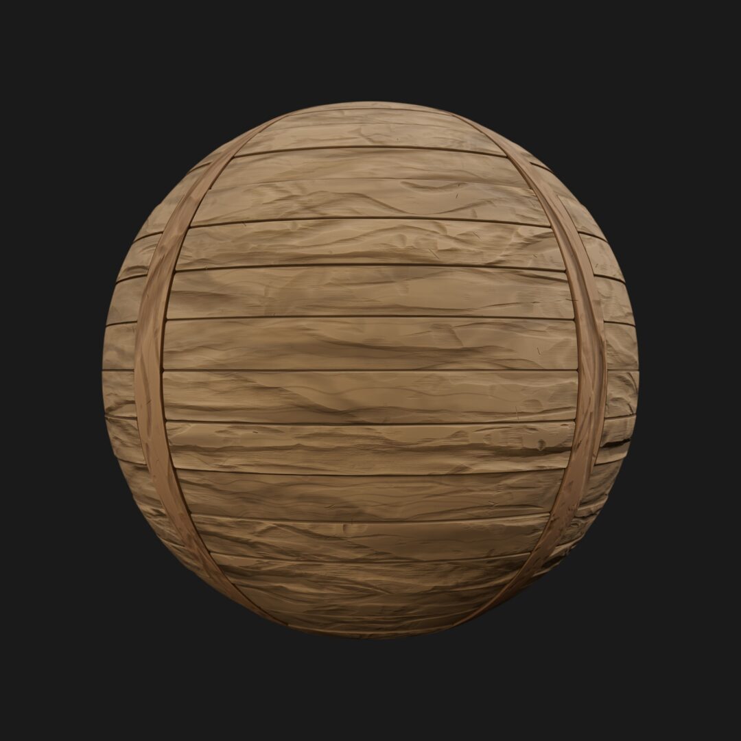 4K Stylized Wood 04-C4D Material
