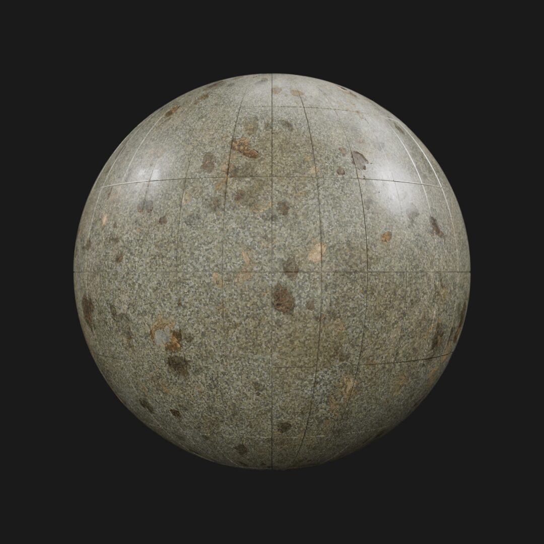 4K Subway Floor Tiles 02-Dirty-C4D Material