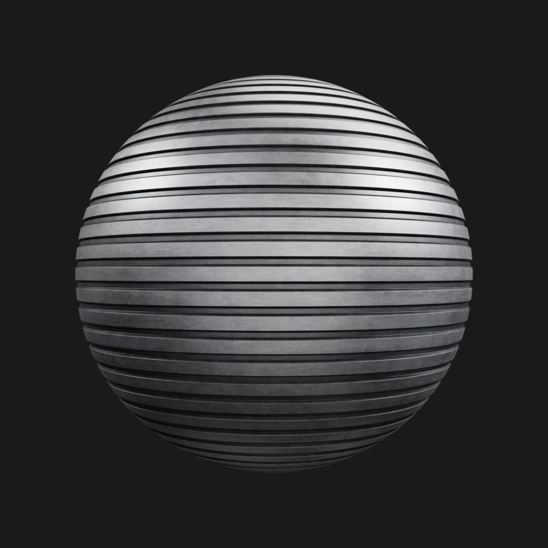 4K Type B Wide Rib Metal-C4D Material