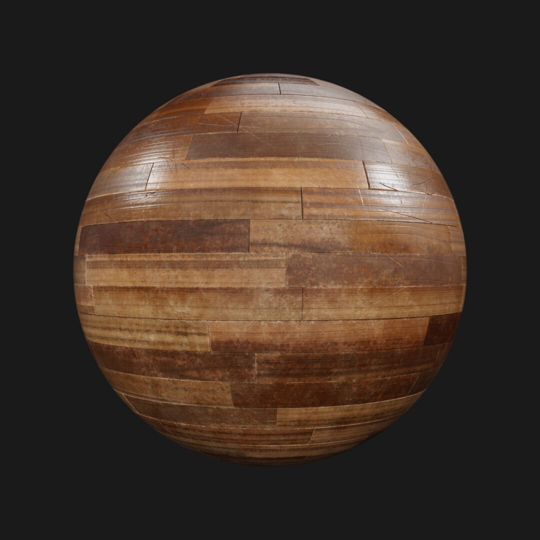 4K Wood Parquet 05 Dirty-C4D Material